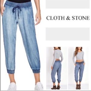 Cloth & Stone | Chambray Jogger Pants